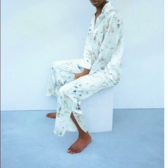 Zara tie dye pajama style drawstring pants - Picture 2 of 10